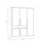 Surfinio Wardrobe with Open Shelving in Grey and Catania Oak, 158 cm