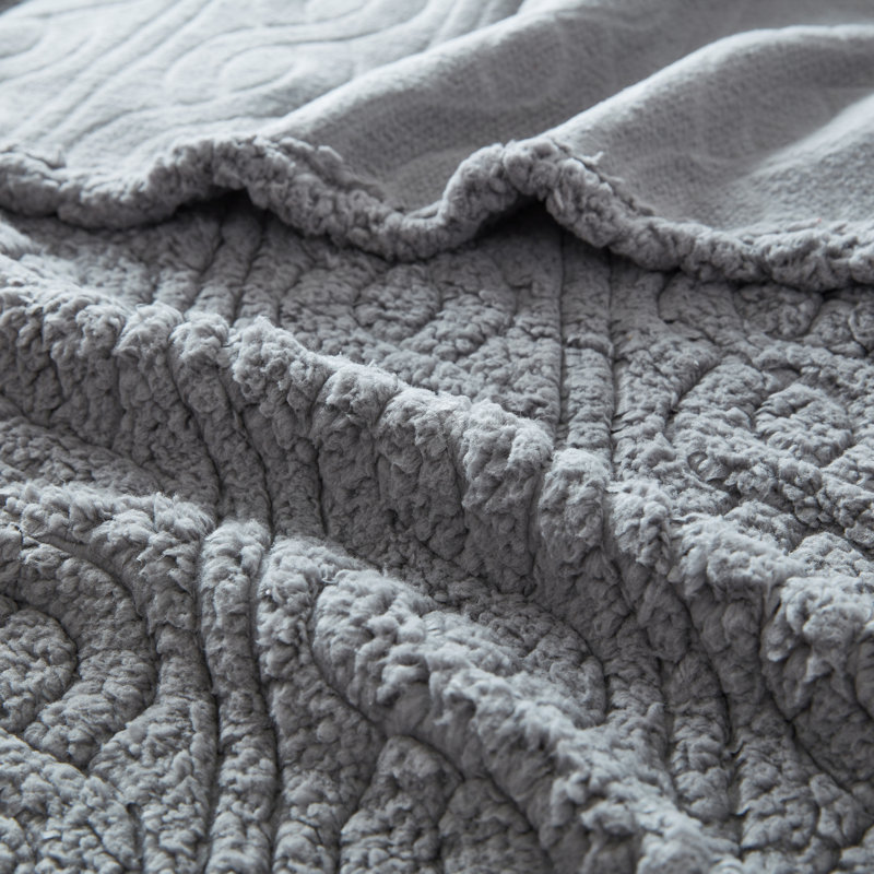 Sawyer Plain Weave / Muslin Throw Blanket, Gray