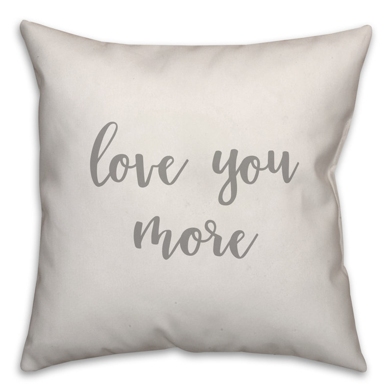  Coussin Love You More, Coussin et housse de coussin, Blanc
