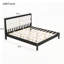 Structure de lit plateforme en bois massif de très grande taille avec tête de lit tapissier en velours beige, aucun sommier tapissier requis-621710605