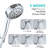 High 5 Spray Mode Handheld Shower Head, , Abs Head With Settings, , Built-127368553