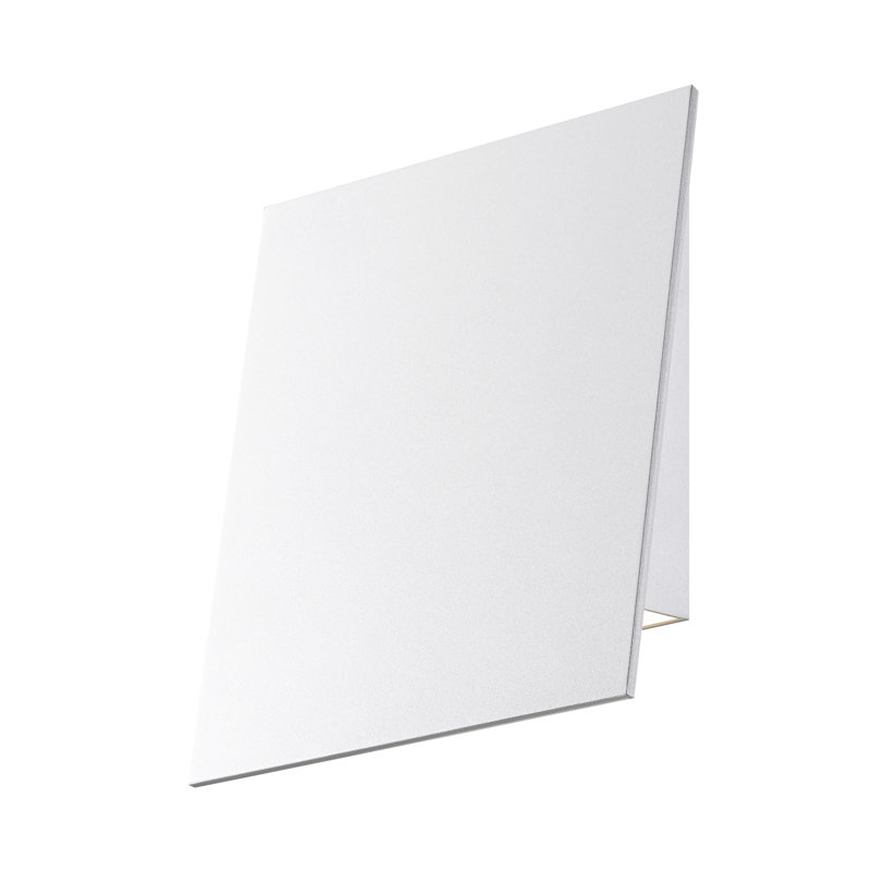 Angled Plane 1-Light LED Flush Mount, White