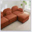 Canapé deux places modulable 2 places en tissu Teddy doux comme un nuage, dossier et accoudoirs incurvés avec soutien lombaire, coussin double couche-1391096076-1391096083