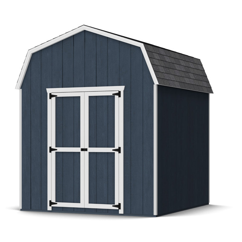Value Gambrel Outdoor Wood Storage Barn with 6 ft. Sidewalls, No, 8' x 8'