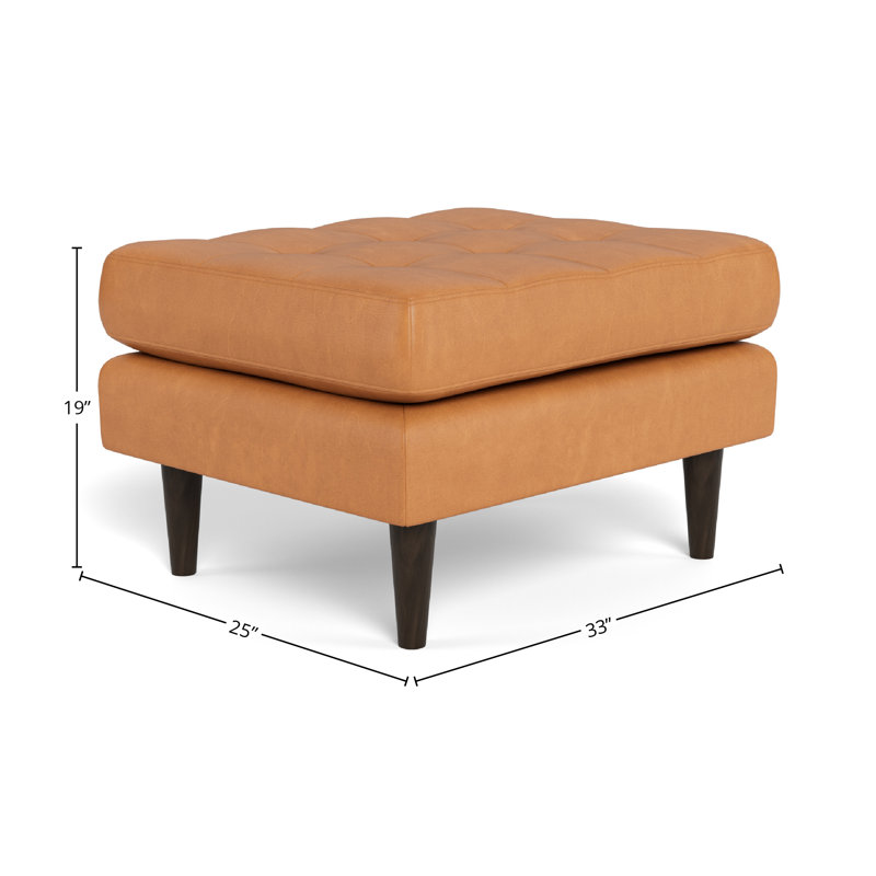 Repose-pieds en cuir Jackie, Hudson Lager