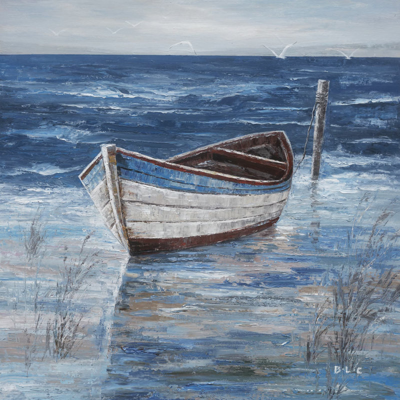 Peinture sur toile Nashua Tranquil Coastal Momory, H 20 po x l 20 po x P 1,5 po
