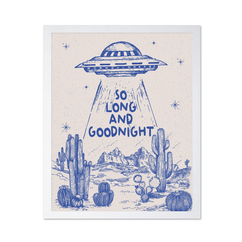 Bleu si long et bonne nuit, Poster, White Framed, 08"H x 10"W