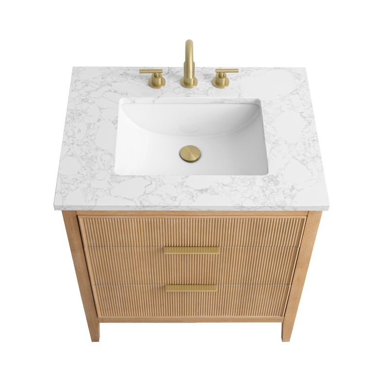 Emma 30" W Single Vanity, Classic Oak