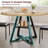 47" Natual Round Wood Pedestal Dining Table for 4 - Space Saving Kitchen & Dining-1787271304-1787271303