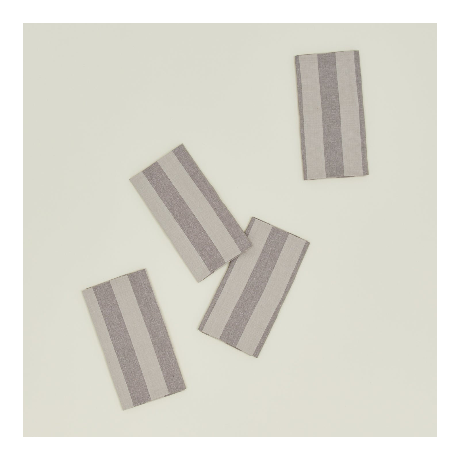 Essential Striped Dinner Napkin , Light Gray/Dark Gray