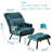 Velvet Accent Chair with Ottoman-1710967802-1710967806