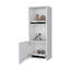 Armoire murale blanche pour le rangement de la chambre à coucher - Option de salon polyvalent-1640021538