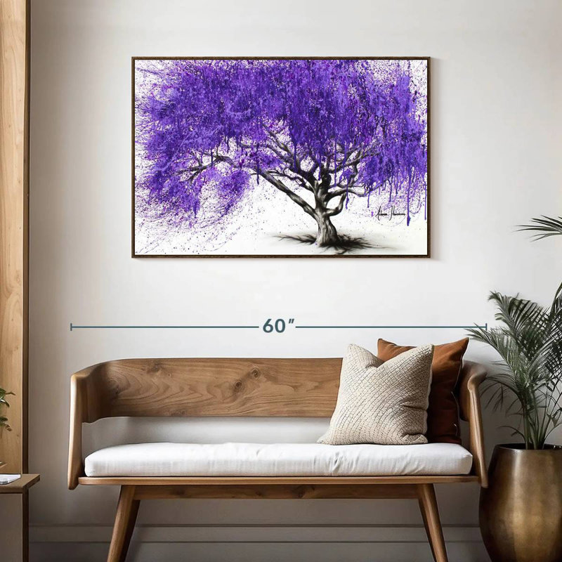 Meet You At The Jacaranda, Floating Frame Walnut, 43" X 29"