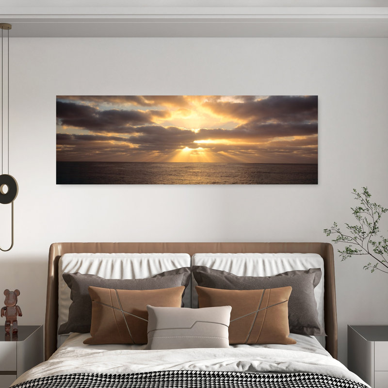 Coucher de soleil sous-Antarctique, Australie, paisible, serein, océan abstrait, art mural marin, H 60 po x l 20 po