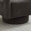 Fauteuil d'appoint carré pivotant - Boucle - Dossier ouvert - Gris anthracite