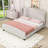 Upholstered Platform Bed with Headboard-322710873-322710877