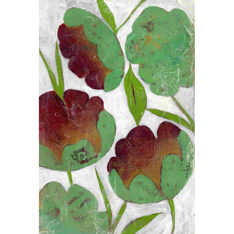 Verdigris Blooms II, H 18 po x l 12 po