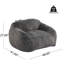 Fauteuil à billes d'intérieur, fausse fourrure grise