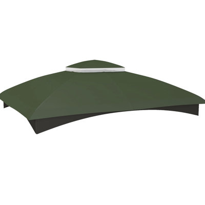 Auvent de remplacement pour pavillon de jardin 10 pi x 12 pi, 2 toits avec drainage. Assure une ventilation supérieure et une protection contre les intempéries pour les trous de drainage de 12 pi. Améliore la résistance du pavillon de jardin