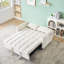 Canapé 52 po beige moderne en velours-324851256