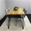 Wooden Dining Table and 4 Velvet Chairs - Stylish Dining Room Furniture-506185430-536578835