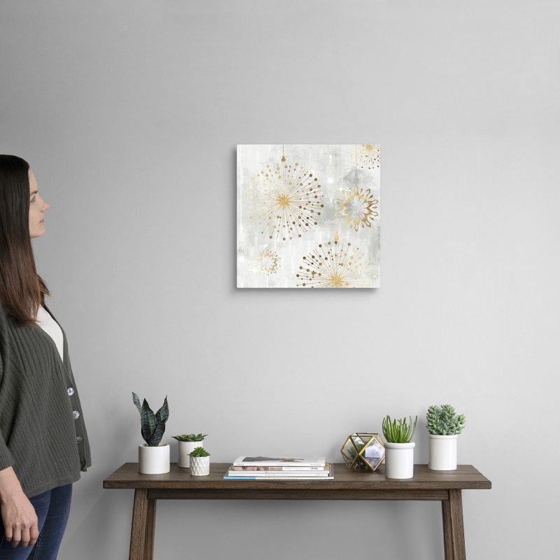 « Réveillon du nouvel an »-reproduction d’art sur toile, H 16 po x l 16 po x P 1,25 po, Toile tendue