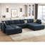 Canapé modulaire en velours avec repose-pieds Tremee-87455965