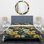 Ensemble de housse de couette Botanical Green and Yellow Poppies Garden I