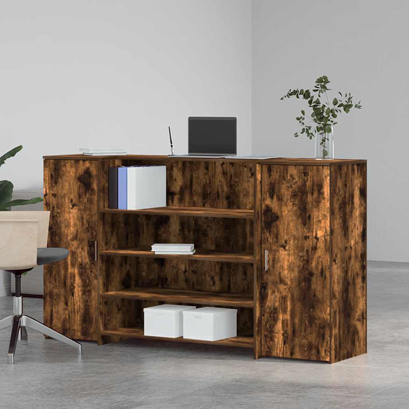 Camariah Standing Desk, 103.5cm H x 180cm W x 50cm D, Smoked Oak