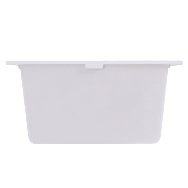 Plymouth 17'' L Single Basin Kitchen Sink, Matte White