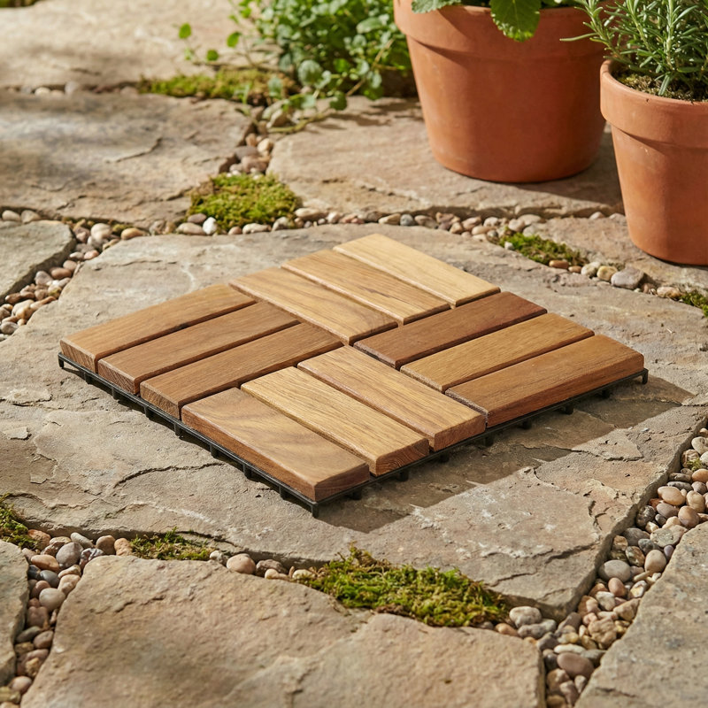 Carreau de mosaïque en bois 2 po x 6 po