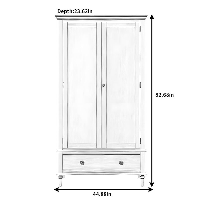 Garde-robe rétro American Country, Brun