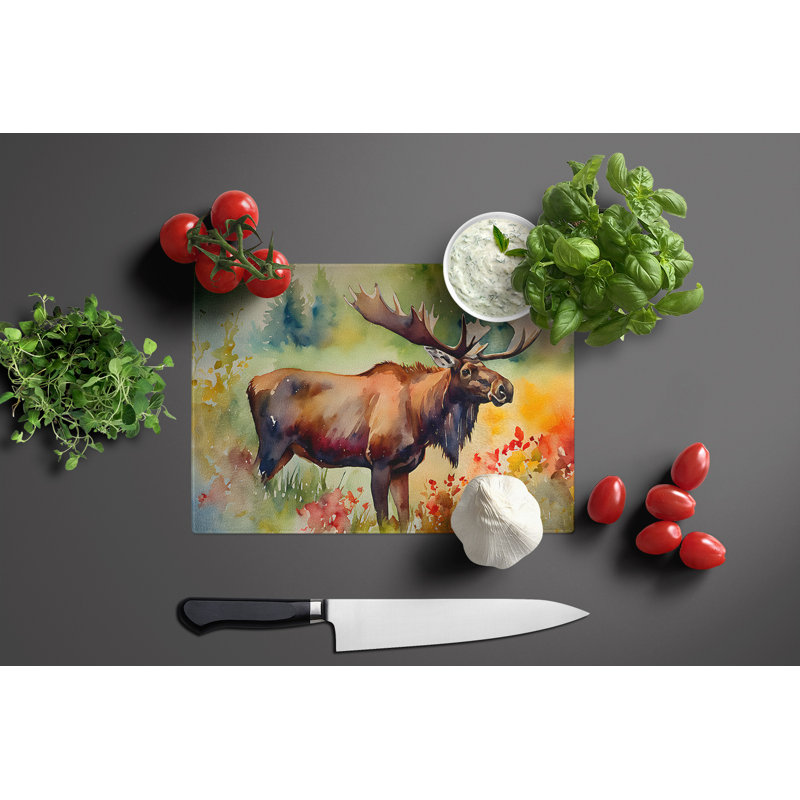 Moose Glass Cutting Board Large