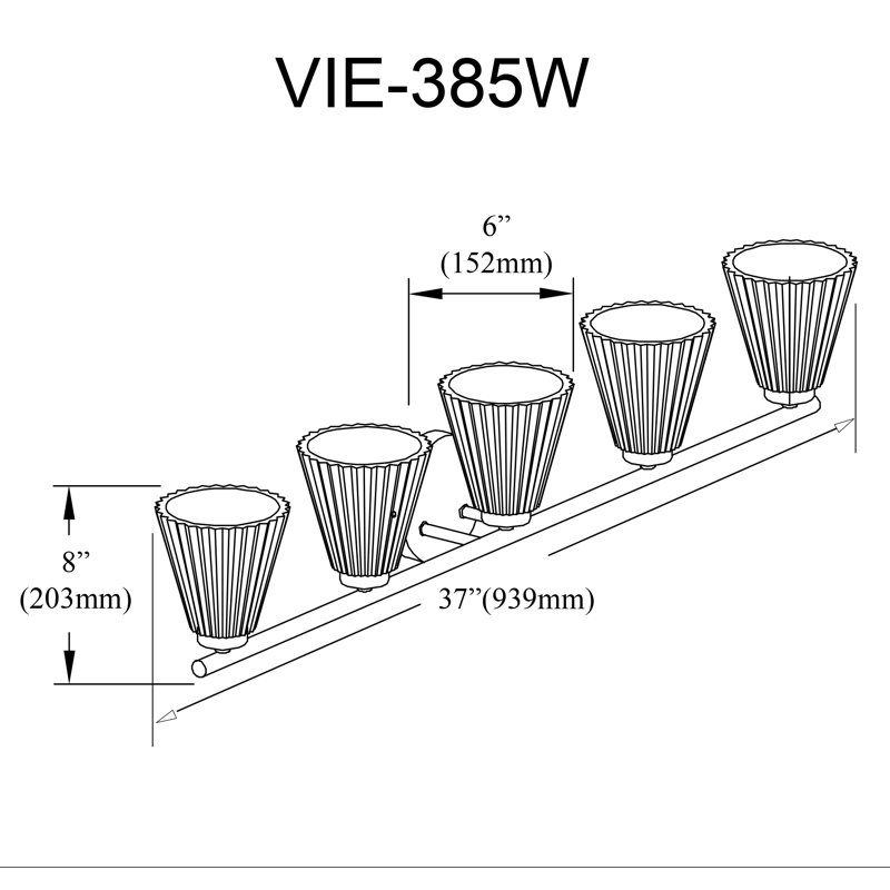 Meuble-lavabo 5 lumières Laclaire Laclaire, Laiton vieilli