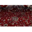 Tapis rouge en laine noué à la main de conception unique 12 pi x 18 pi New Age
