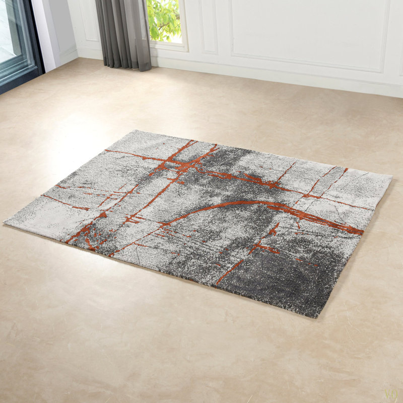 Tapis abstrait 5 po x 6,5 po et polypropylène