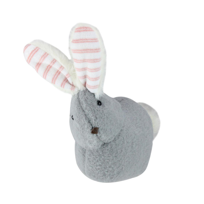 Figurine de table Lapin en peluche, Gris
