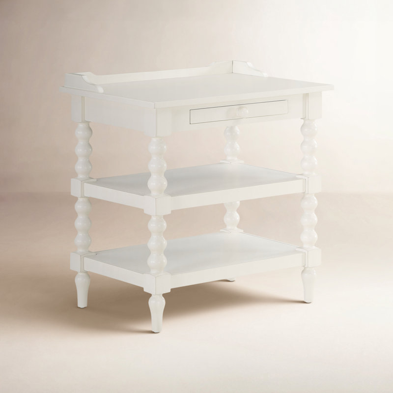 Rani 26'' W Solid Wood Nightstand, Antique White