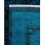 Tapis unique noué à la main Vibrance - bleu, 12 pi 1 po x 21 pi 6 po