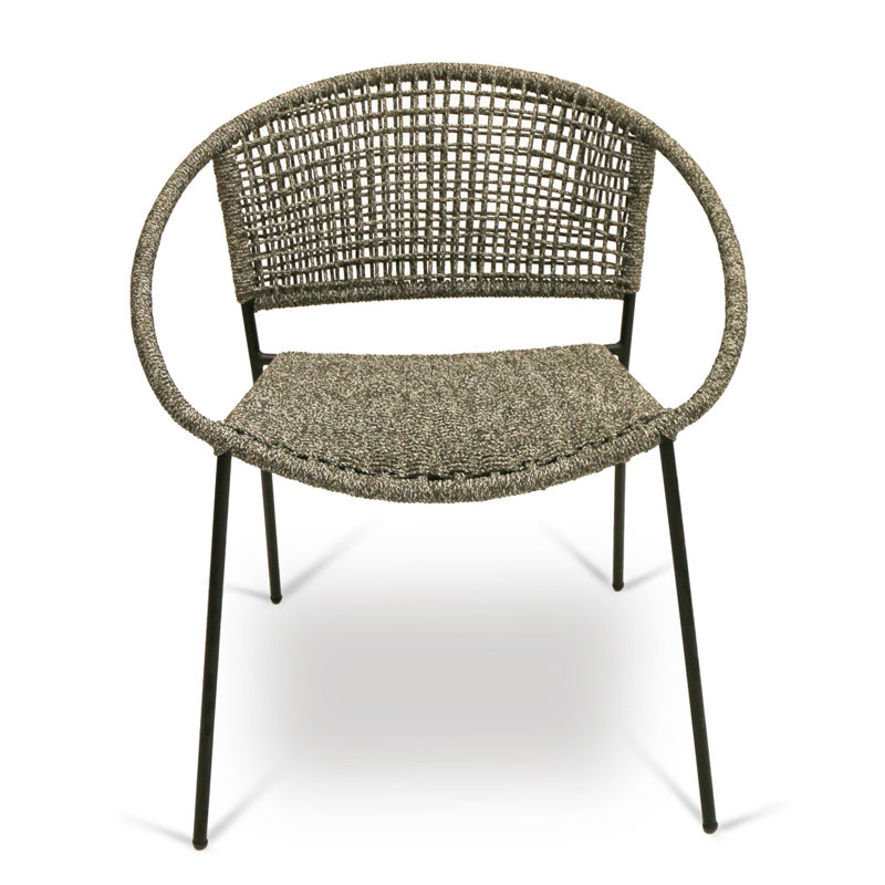 Cove Woven Rope Outdoor Arm Chair, Green/White
