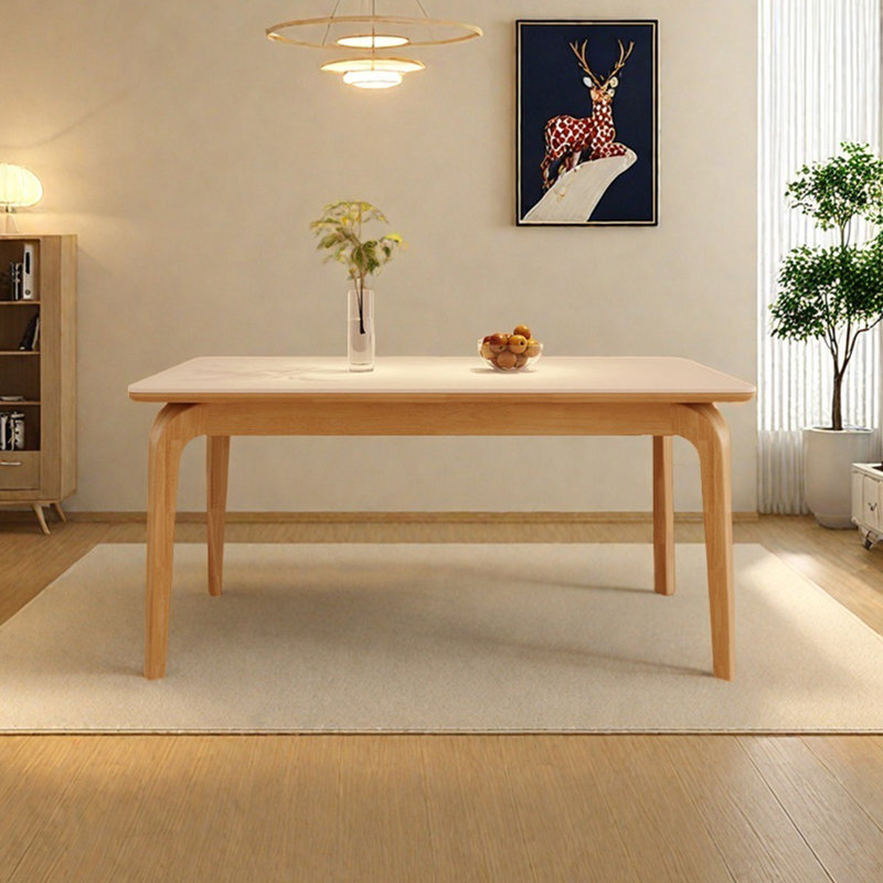 Table de salle à manger élégante de style crème, H 29,92 po x L 70,86 po x l 35,43 po