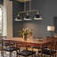 Luminaire suspendu pour îlot de cuisine à 3 lumières à intensité variable Dome-103376544