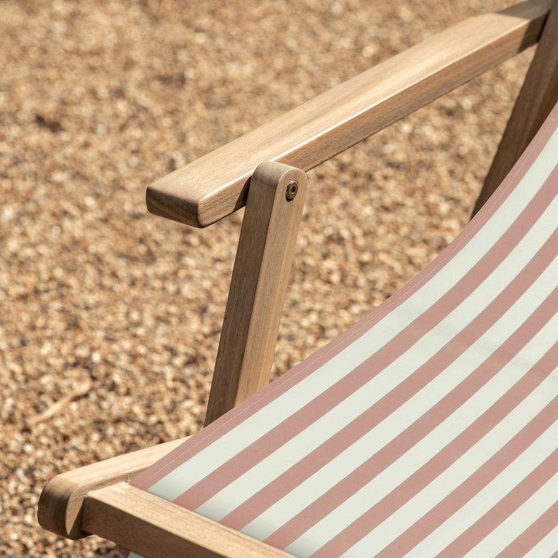 Creta Deck Chair Clay Stripe, Cream