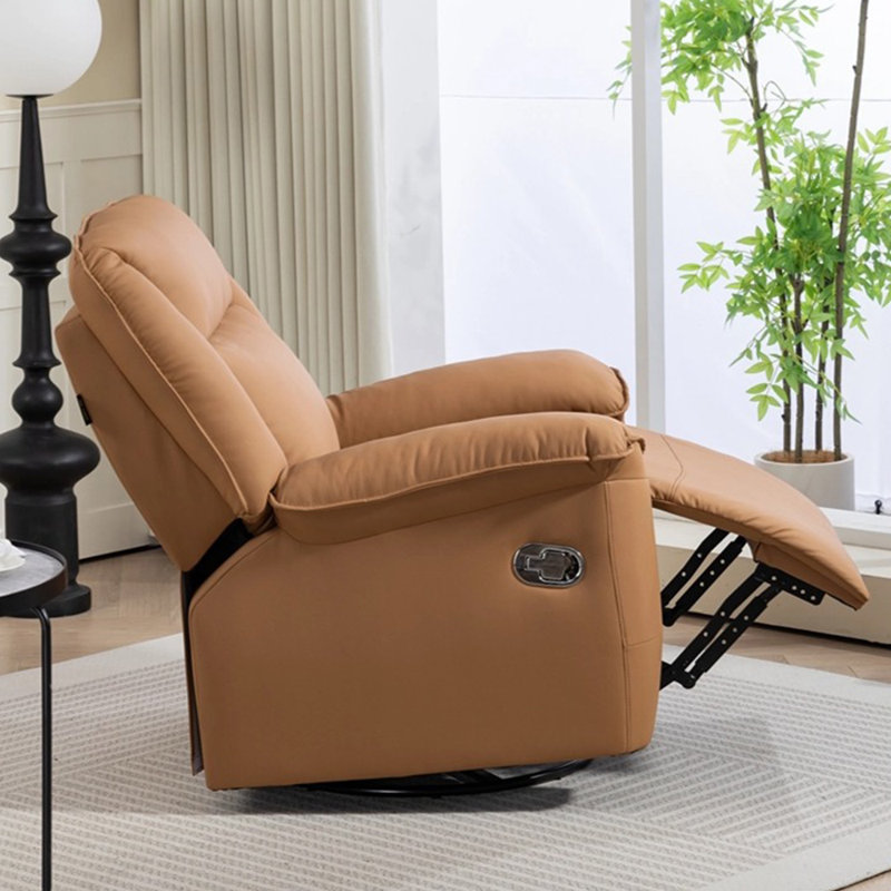 Fauteuil inclinable ergonomique en similicuir, Brun