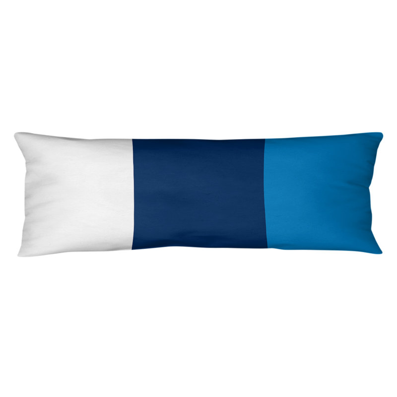 Stripes Medium Polyester/Polyfill Body Pillow, Addington Football, Blue Shades Navy Mid