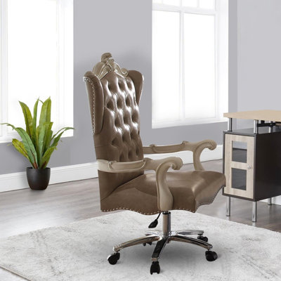 Fauteuil pivotant rétro gris et blanc os - Ajoutez de la classe à votre espace - Élégance