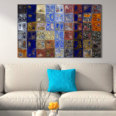 " Mosaic Tile Evening Landscape "