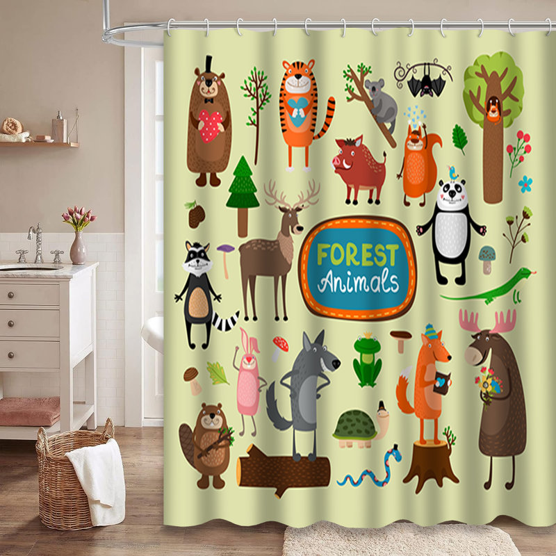 Rideau de douche avec 12 crochets, L 72 po x l 72 po