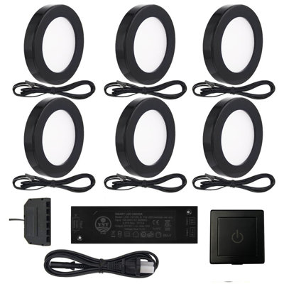 Mini-gradateur câblé à fiche 2,56 "4000K DC12V 1,8W 4000W pour éclairage sous l'armoire