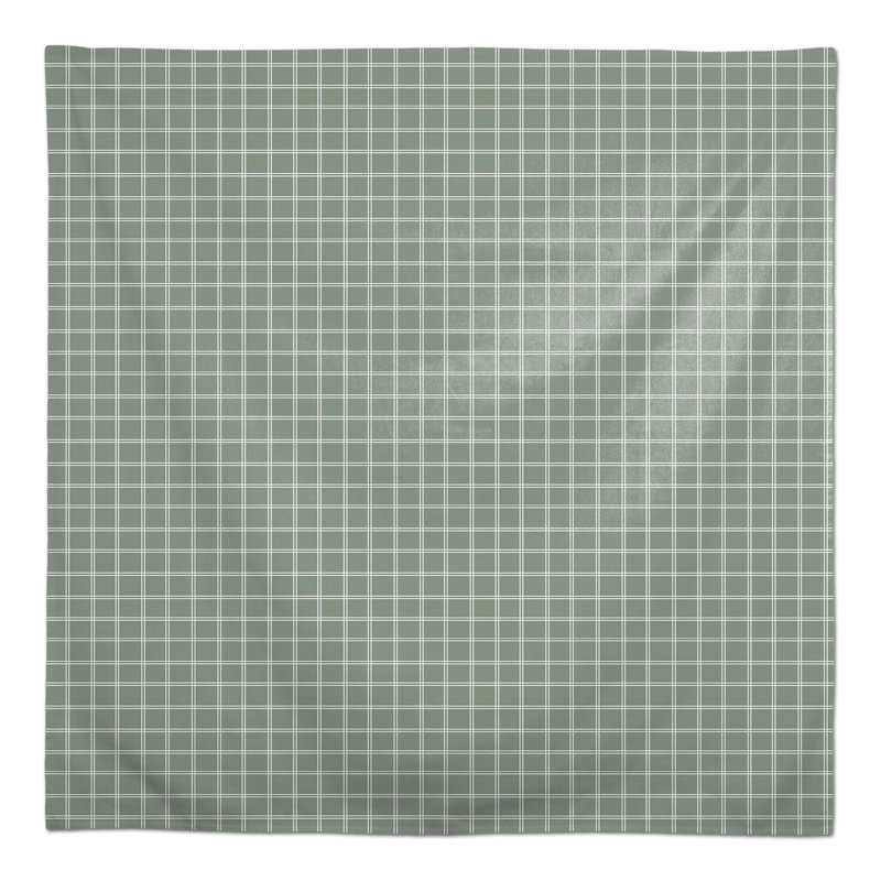 Checkered Square Tablecloth, Green